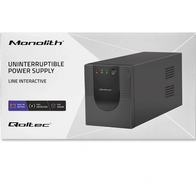 Noodstroomvoorziening UPS Qoltec 1500VA 900W