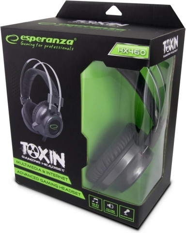 Toxin gaming headset with microphone