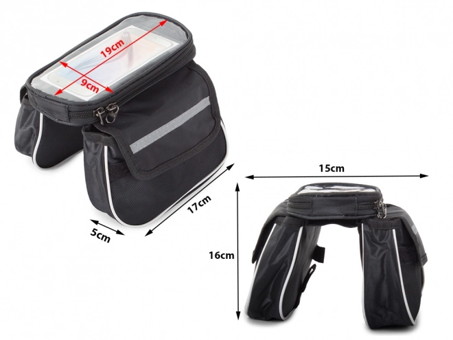 Bike Frame Bag with Phone Case