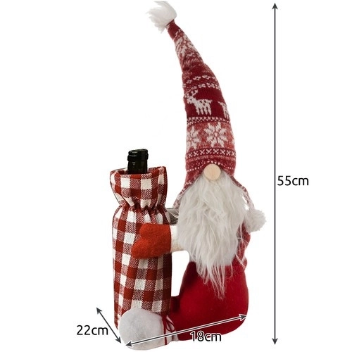 Weihnachtswichtel mit Flaschenhülle