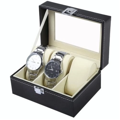 Elegant Watch Organizer with Three Compartments