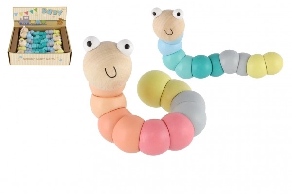 Colorful Wooden Worm Toy