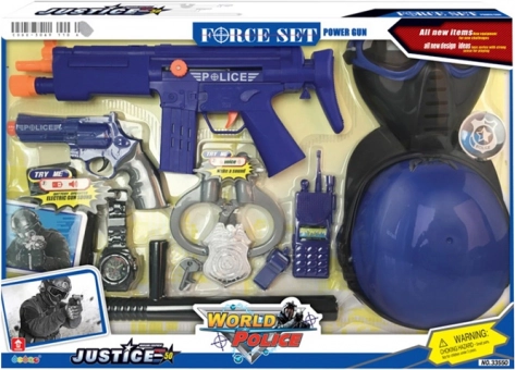 Polizei-Set mit Helm MAC TOYS