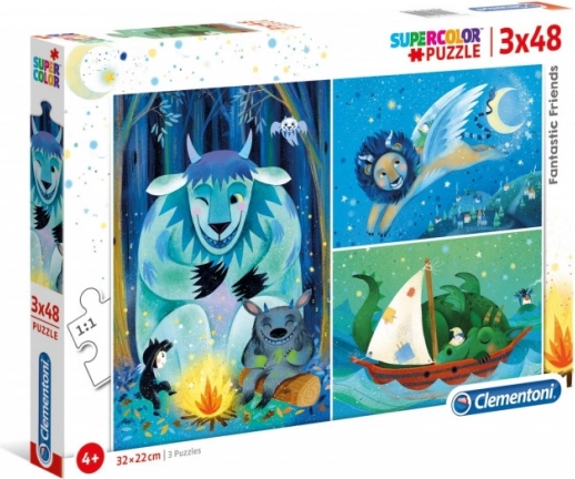Puzzle 3x48 pieces Fantastic Friends