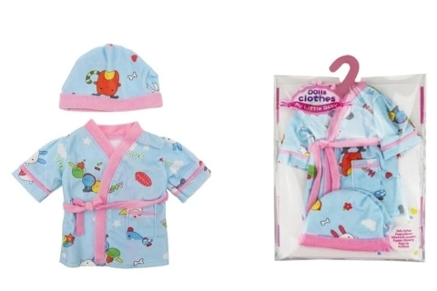 Peignoir avec bonnet pour poupées