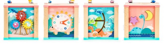 Houten educatieve kubus dino ECOTOYS