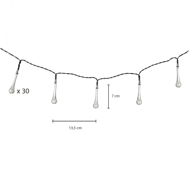 Solar Garden Lights - Teardrop Design, Warm White