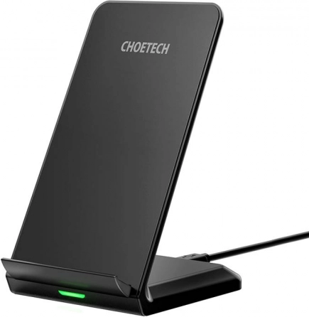 Choetech draadloze oplader met inductiestandaard zwart