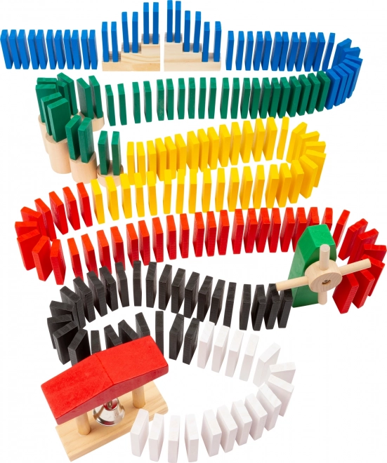 Houten domino-rally SMALL FOOT – creatieve set van 490 stukjes