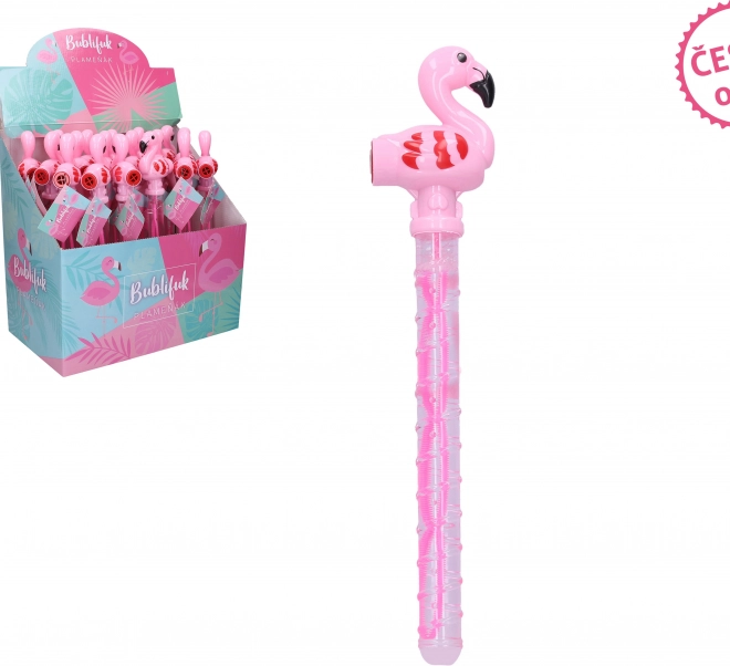 Flamingo bellenblaas met fluitje
