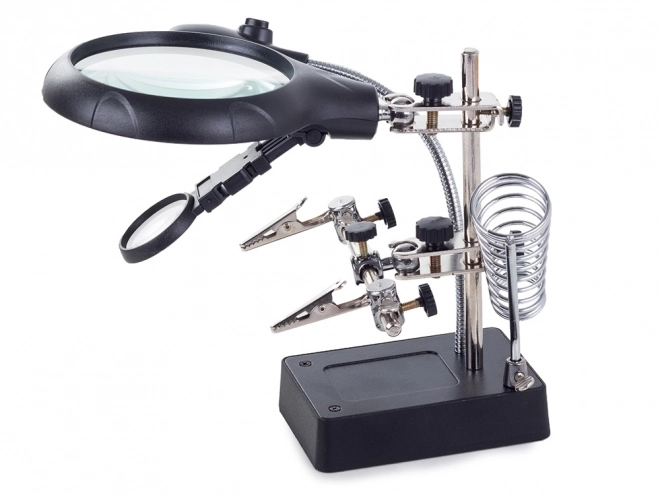 Houder - derde hand - met vergrootglas
