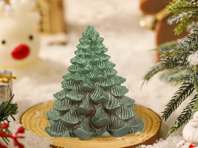Kerstkaars in de vorm van een boom