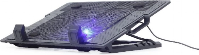 Kühlunterlage für Notebooks bis 17″ mit Lüfter und LED-Beleuchtung
