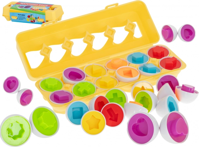 Educatieve puzzel-eieren voor kinderen - vormherkenning
