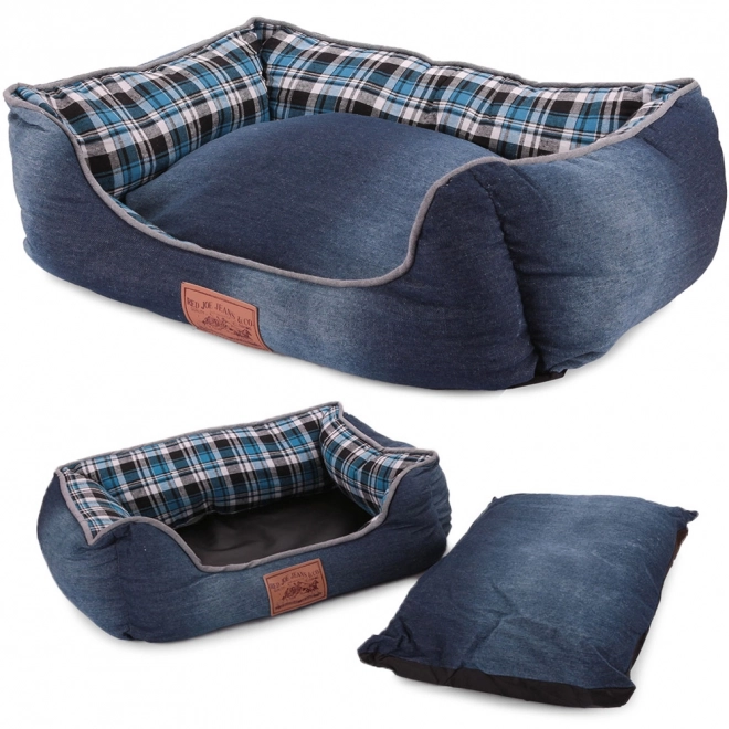 Afneembaar bed voor honden en katten met kussen