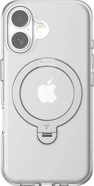 Torras Ostand Spin case for iPhone 16 Plus transparent