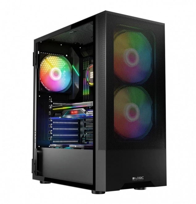 Behuizing Arya ARGB USB 3.0 Midi Tower zwart