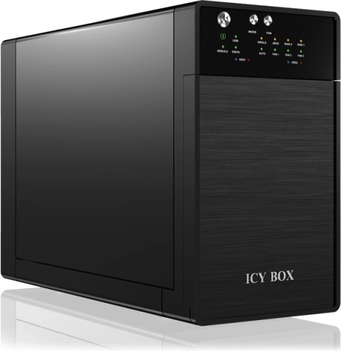 Boîtier RAID externe ICY BOX pour 2× disques SATA 3,5" avec USB 3.0 et eSATA
