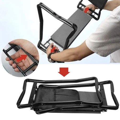 Gartenkniebank und Hocker 3-in-1 mit Werkzeugtasche