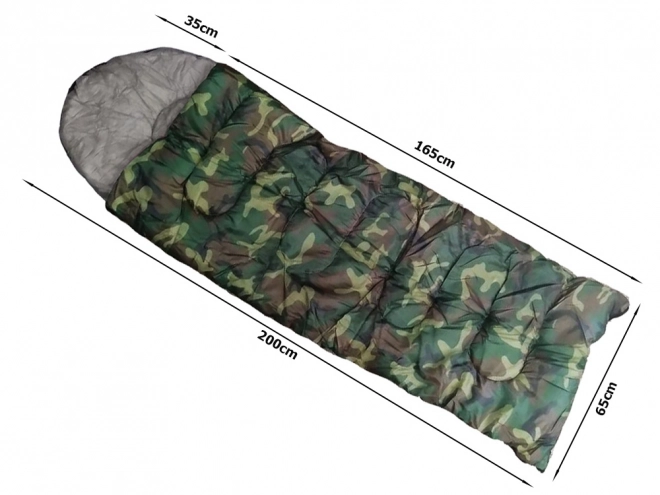 Slaapzak Mummy Camo 200 x 65 cm camouflage