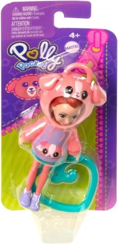 Polly Pocket Figur und Anhänger – kleines Schweinchen