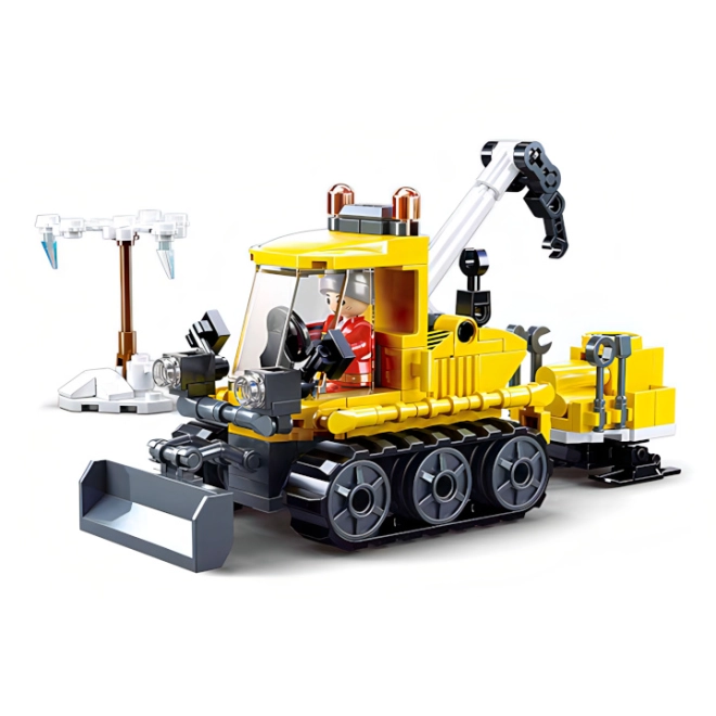 Snow plow blade and tracks for real action