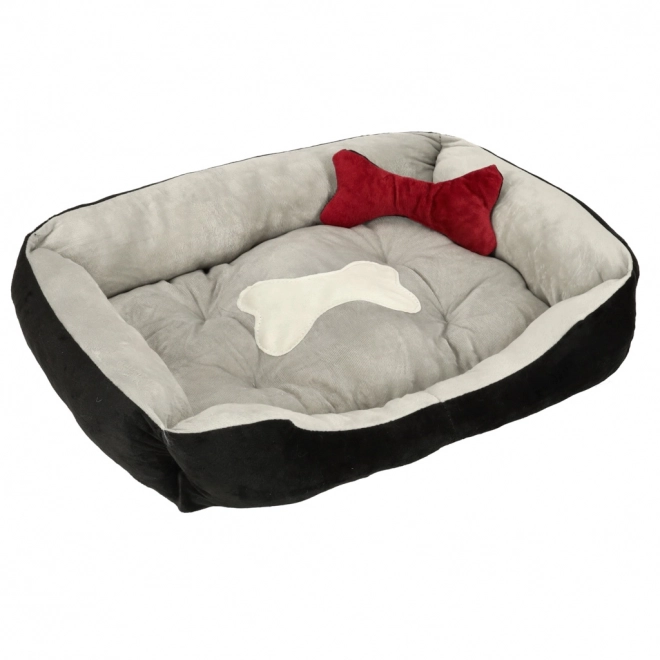 Panier pour chien et chat noir et gris