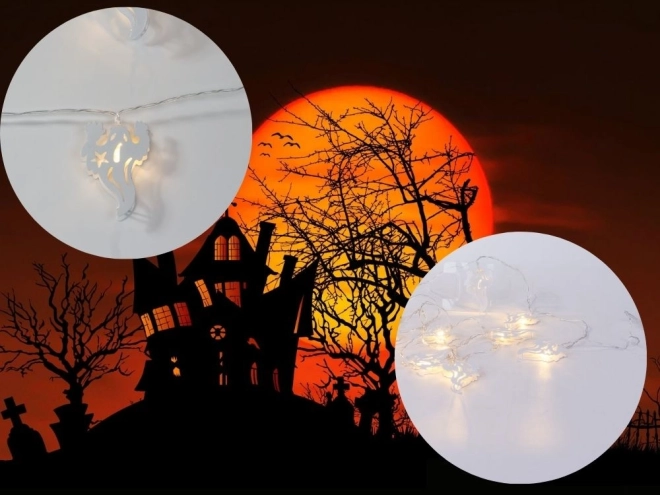 LED Halloween lichtslinger met geesten 2m