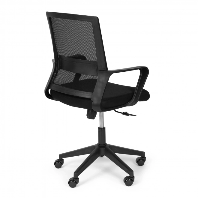 Chaise de bureau, pivotante, profilée, hauteur réglable, noire, ModernHome