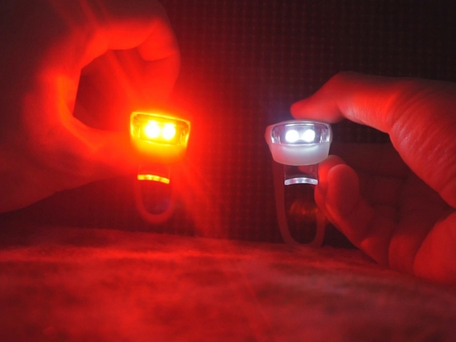 Silikon-Fahrradlichter - Vorder- und Rücklicht-LED-Set