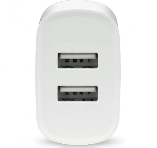 Lader voor stopcontact 2X USB 2,4A wit