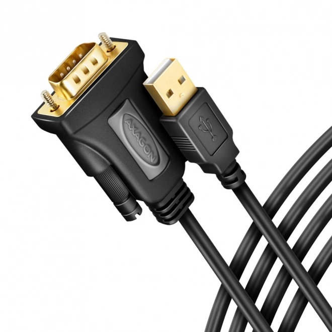 Adapter USB 2.0 to RS-232 with Serial Port, 1.5m Cable, FTDI Chip