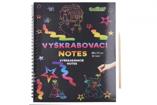 Krasbloc notitieboek regenboog 10 vellen