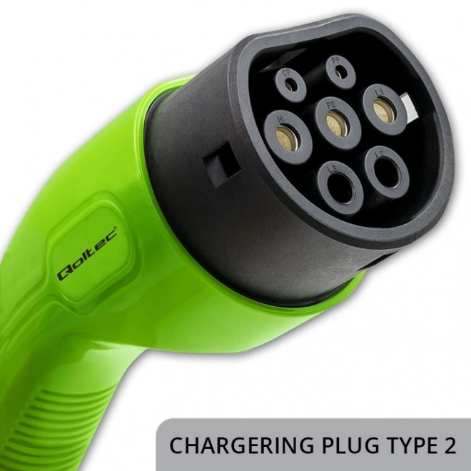 Mobile Charger for Electric Cars Qoltec 11 kW with Display and Regulation