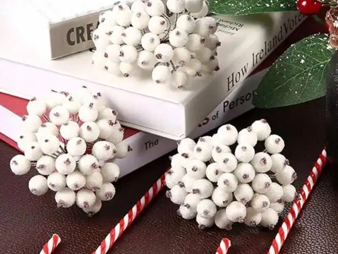 Kerstversieringen Rowan Frosted White 5 st