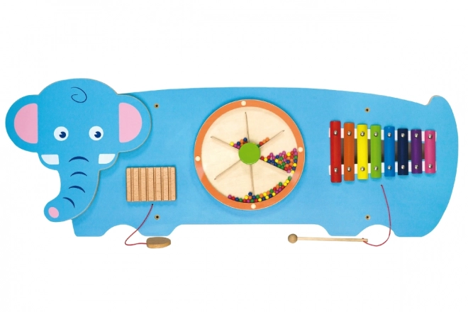 Jeu mural en bois - éléphant