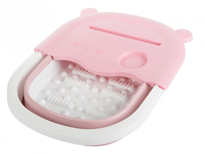 Bain de pieds pliable avec picots pour massage