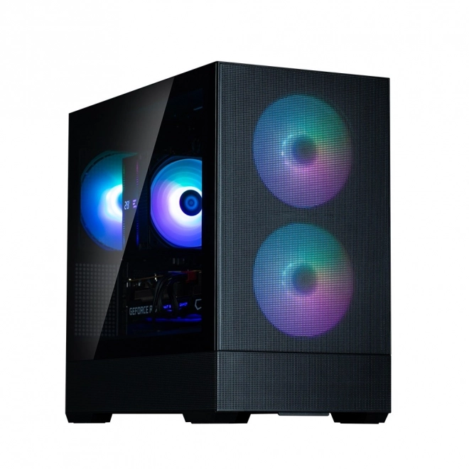 Kast P30 Air mATX Mini Tower met ARGB ventilatoren zwart