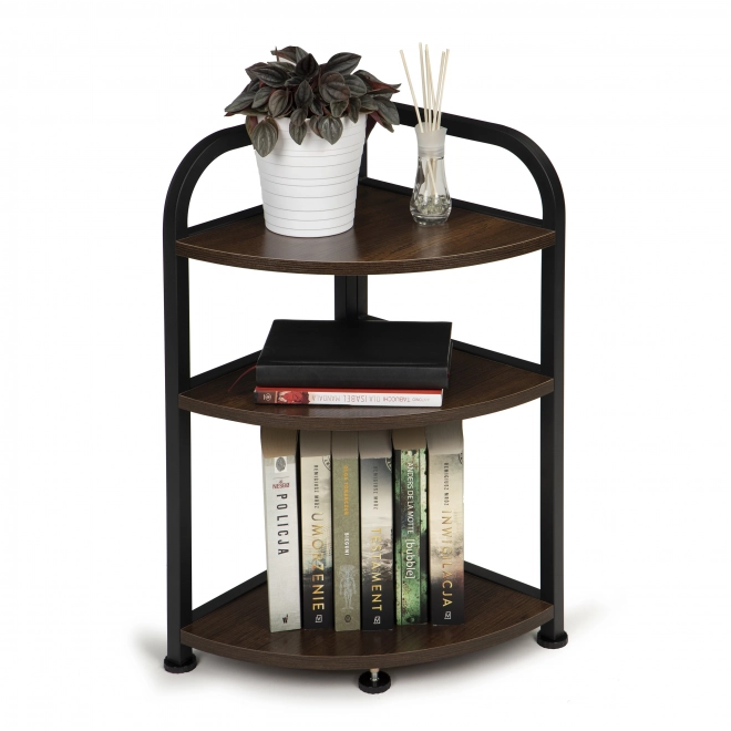 Étagère d'angle ModernHome de style loft, 3 étagères