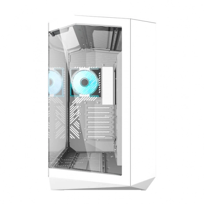 Boîtier d'ordinateur Darkflash avec 4 ventilateurs blanc