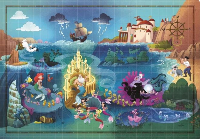 Puzzel Story Maps de kleine zeemeermin 1000 stukjes