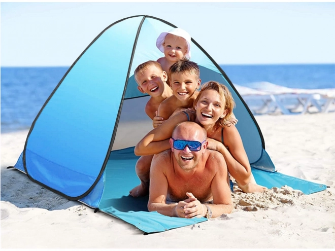 Zelfvouwende strandtent met UV-bescherming