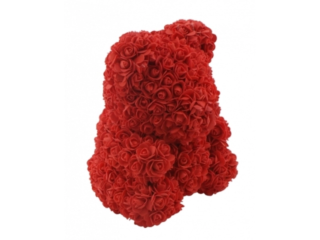 Valentijnsdag rode teddybeer met een hart van rozen - 40 cm