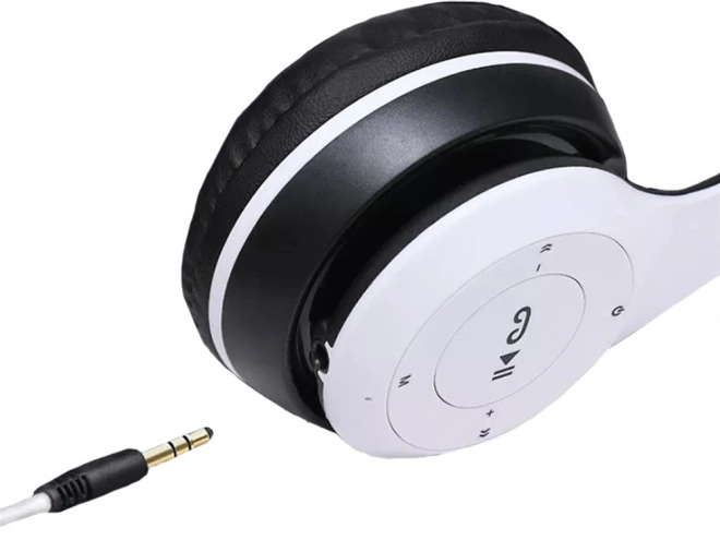 Wireless headphones p47 bluetooth microphone mp3 – White