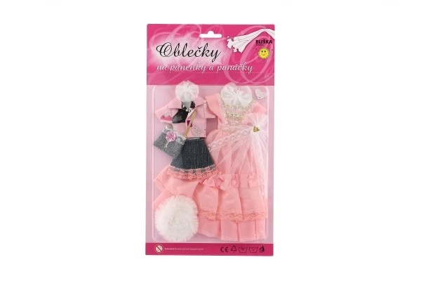 Kleding met accessoires voor poppen 2 stuks
