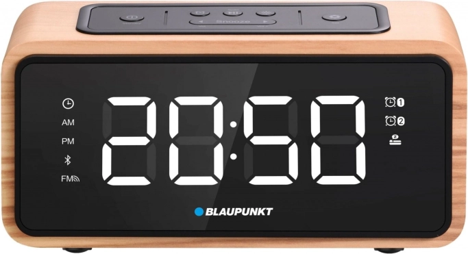 Bluetooth wekkerradio BLAUPUNKT met FM PLL en houten design
