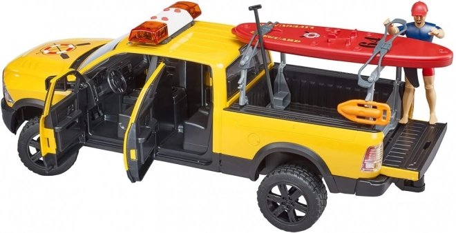 Bruder Dodge RAM kustwacht met reddingswerker en accessoires