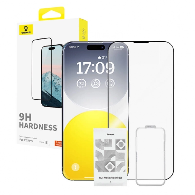 Gehard glas Baseus 0,3 mm voor iPhone 15 Pro