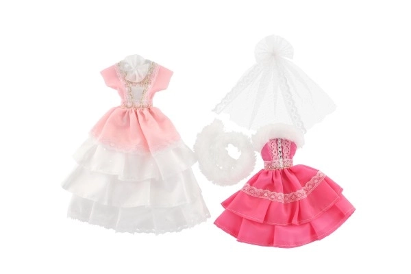Kleding met accessoires voor poppen 2 stuks