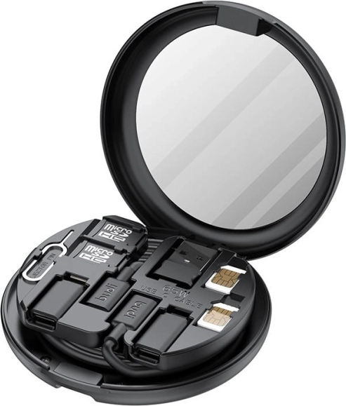 Draadloze oplader Budi 12-in-1 15 W met organizer en adapters